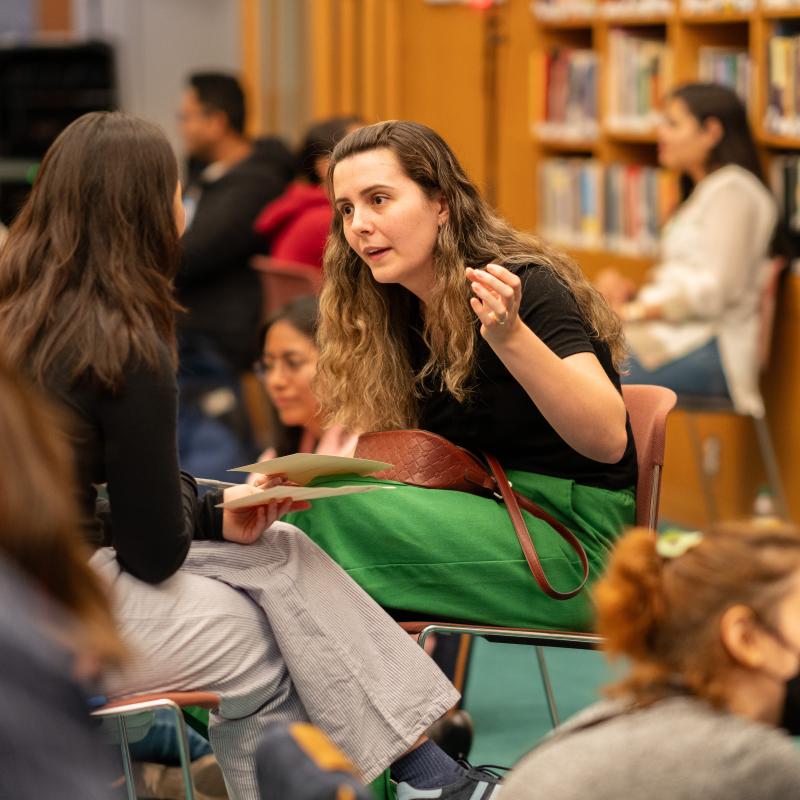 Participants engage in dialogue at the Ikeda Center