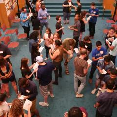 Icebreaker activity during the August 2019 Dialogue Nights at the Ikeda Center