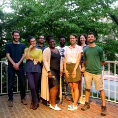 Ikeda Center Youth Committee group photo on the patio at the Ikeda Center in 2022