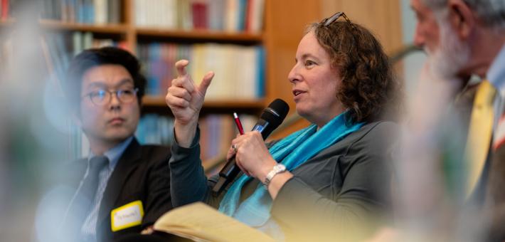 Meira Levinson speaking at the May 2024 Nuclear Disarmament Forum